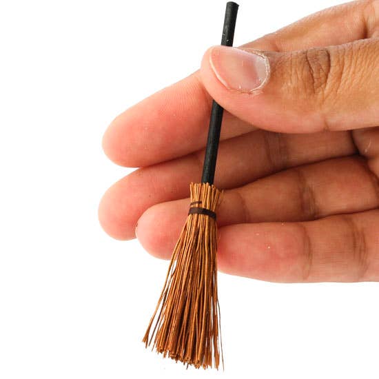 Factory Direct Craft - Wholesale Doll Accessory Kit - Kids - 3-1/2" - Miniature Natural Straw Brooms