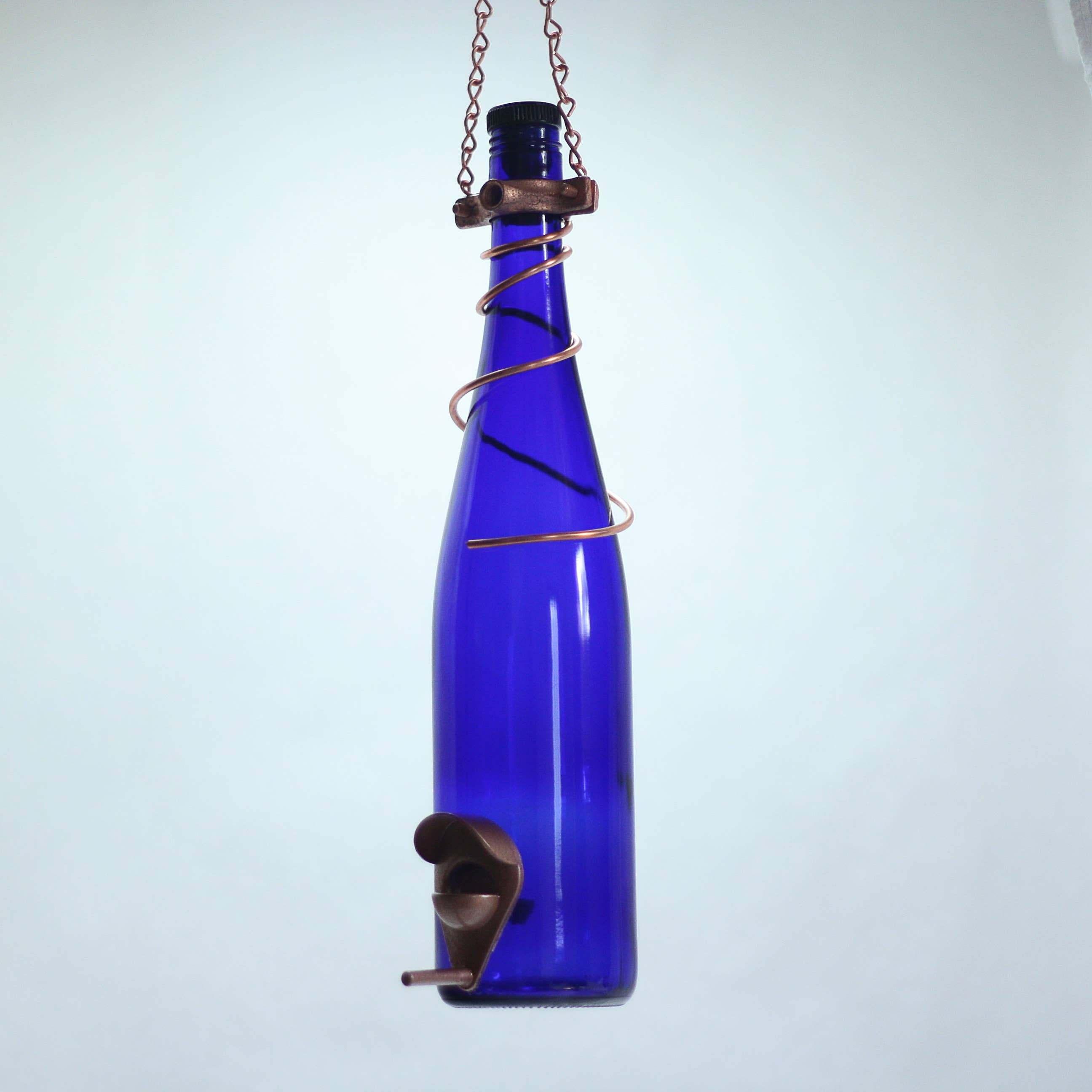 Blue Ridge Mountain Gifts - Wholesale Bird Feeder - Bird Feeder Handmade from Glass Wine bottle6