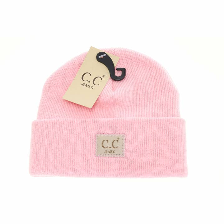 C.C Beanie - Wholesale Newborn/Knit Hat - Baby - Classic Oversized Logo CC Baby Beanie