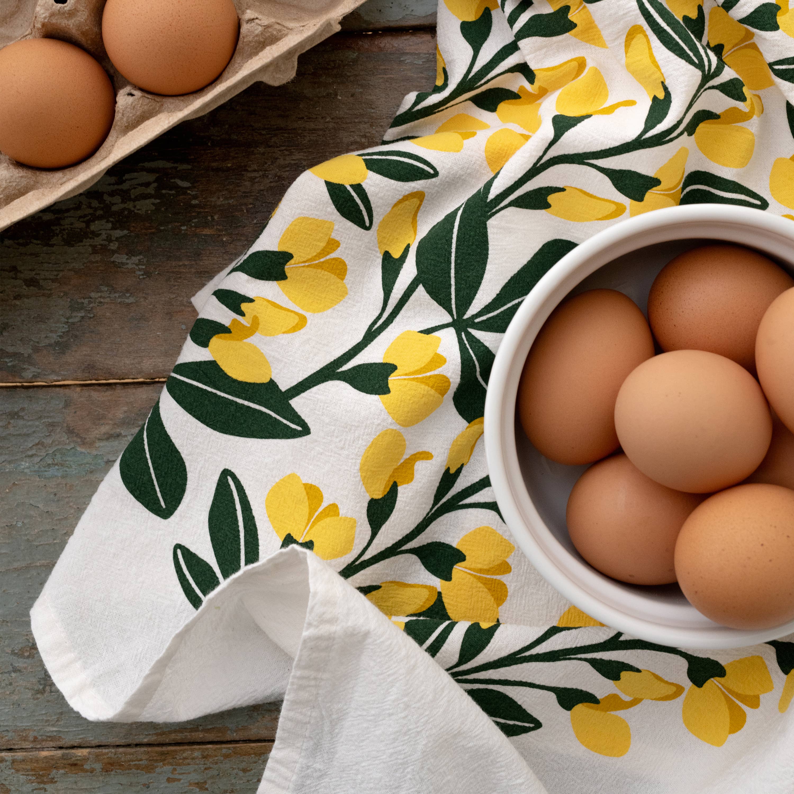 HAZELMADE® Tea Towels + Gifts - Wholesale Tea Towel - Yellow Flowers Tea Towel | Kitchen Decor3