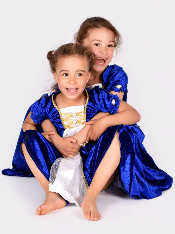 Prinsessklänning i sammet blå 122-128 cl, 6-8 år för wholesale av Den Goda Fen