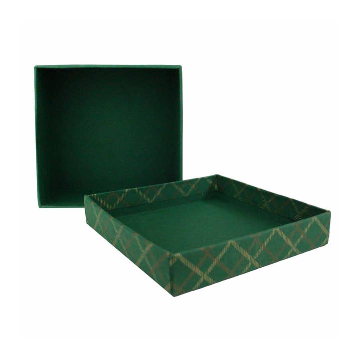 Emartbuy – wholesale Gift box – Handcrafted Chequered Green Gift Boxes - Set of 34
