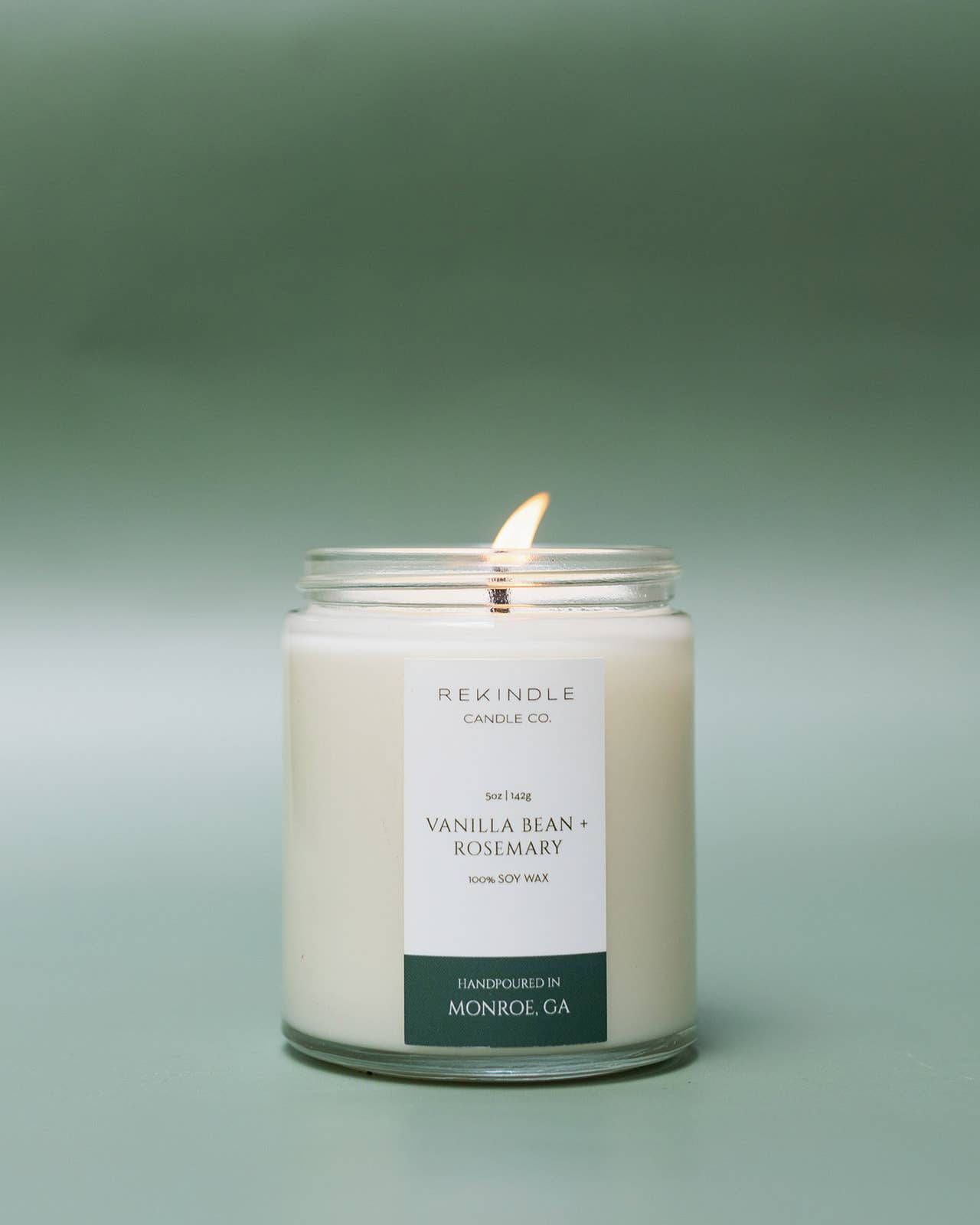 Rekindle Candle Co – Großhandel Kerze im Glas / gefüllte Kerze – Vanillebohne + Rosmarin Sojakerze0