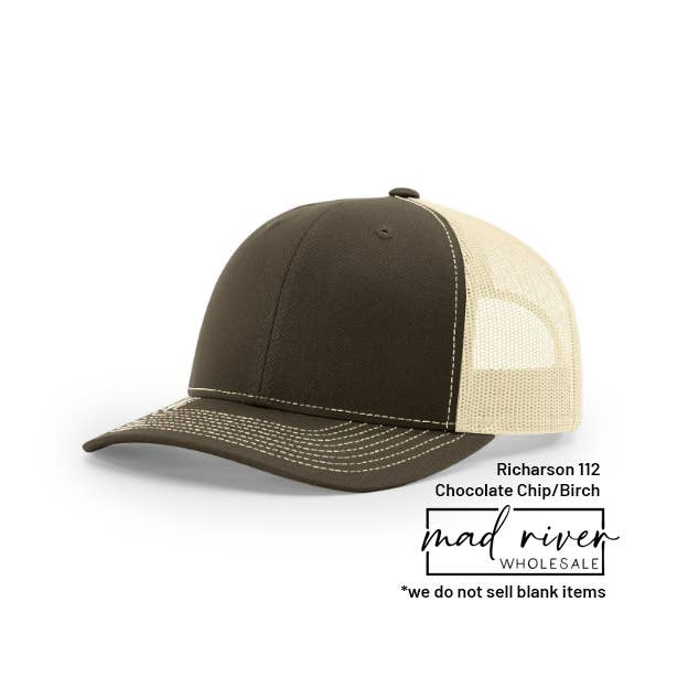 Mad River - Wholesale Trucker Hat - Unisex - State Silhouette Your State on Richardson 112 Trucker Hat