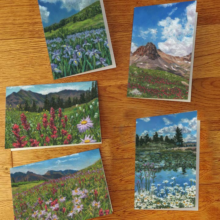 Colorado Wildflowers Part 2 Note Cards for wholesale by Duck Girl Art