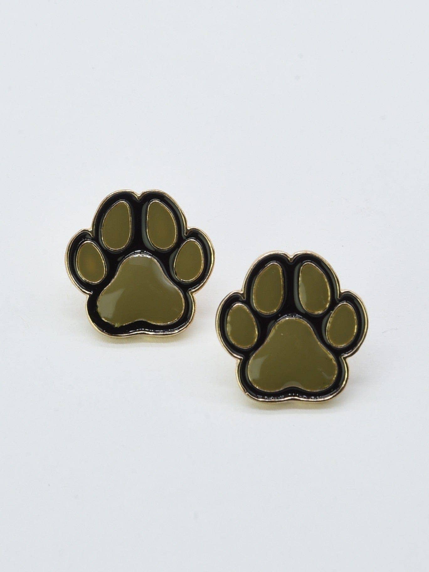 MiMi Wholesale - Wholesale Stud/Post Earrings - CE3213 Paw Print Gameday Earrings1
