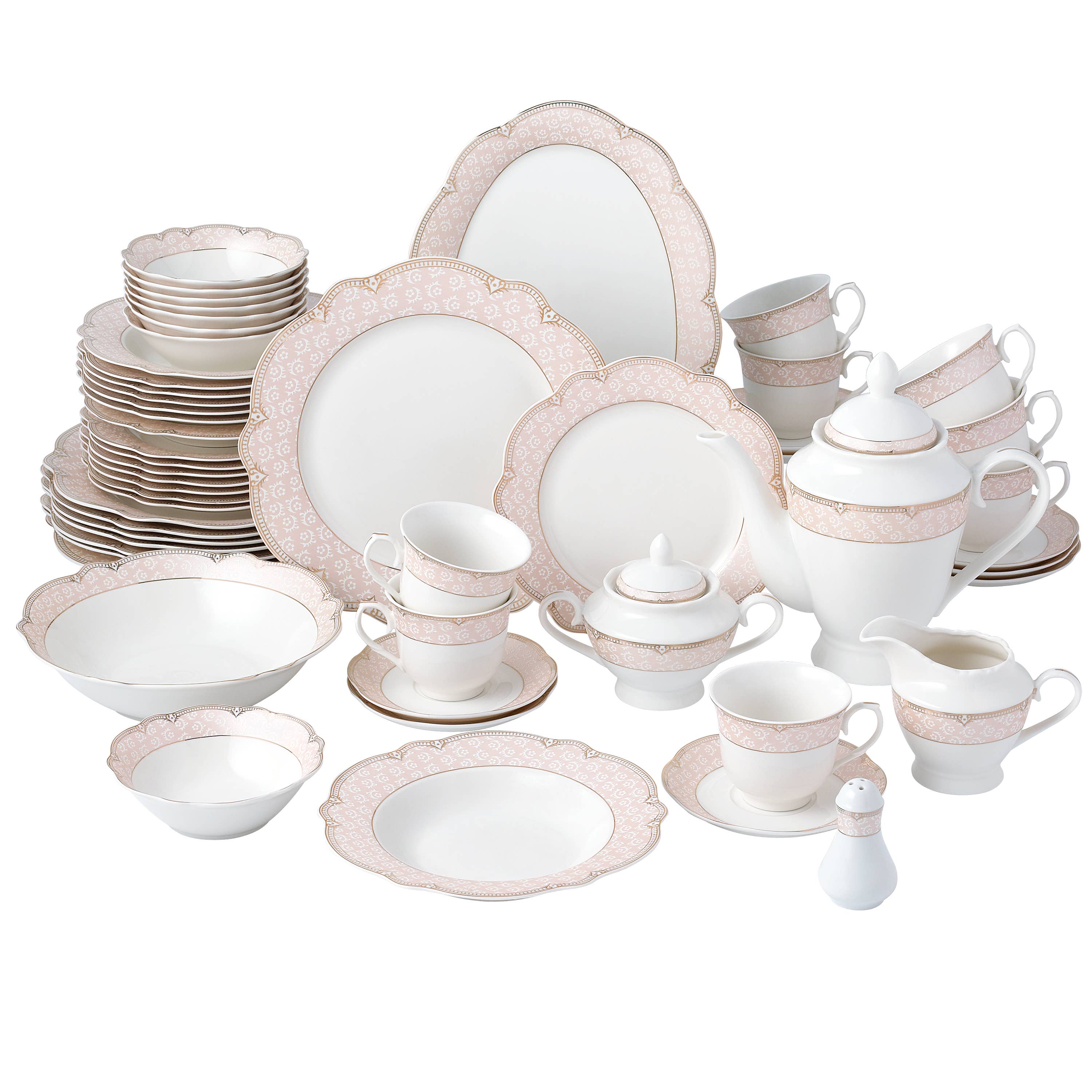Gifts Plus - Wholesale Dinnerware Set - "Sandra" #10522G-57 (Pack 1)3