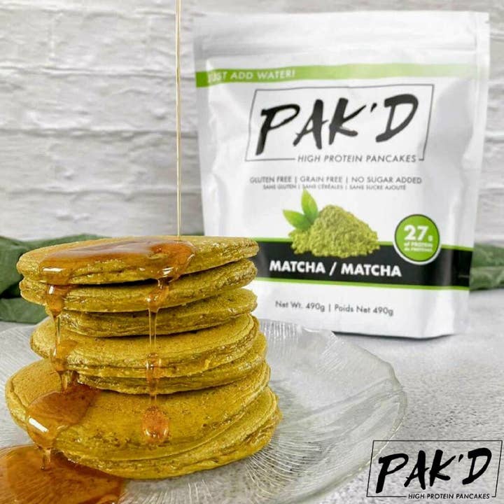 Pak'd Pancakes - Wholesale Pancake mix - Matcha High Protein Pancake Mix3