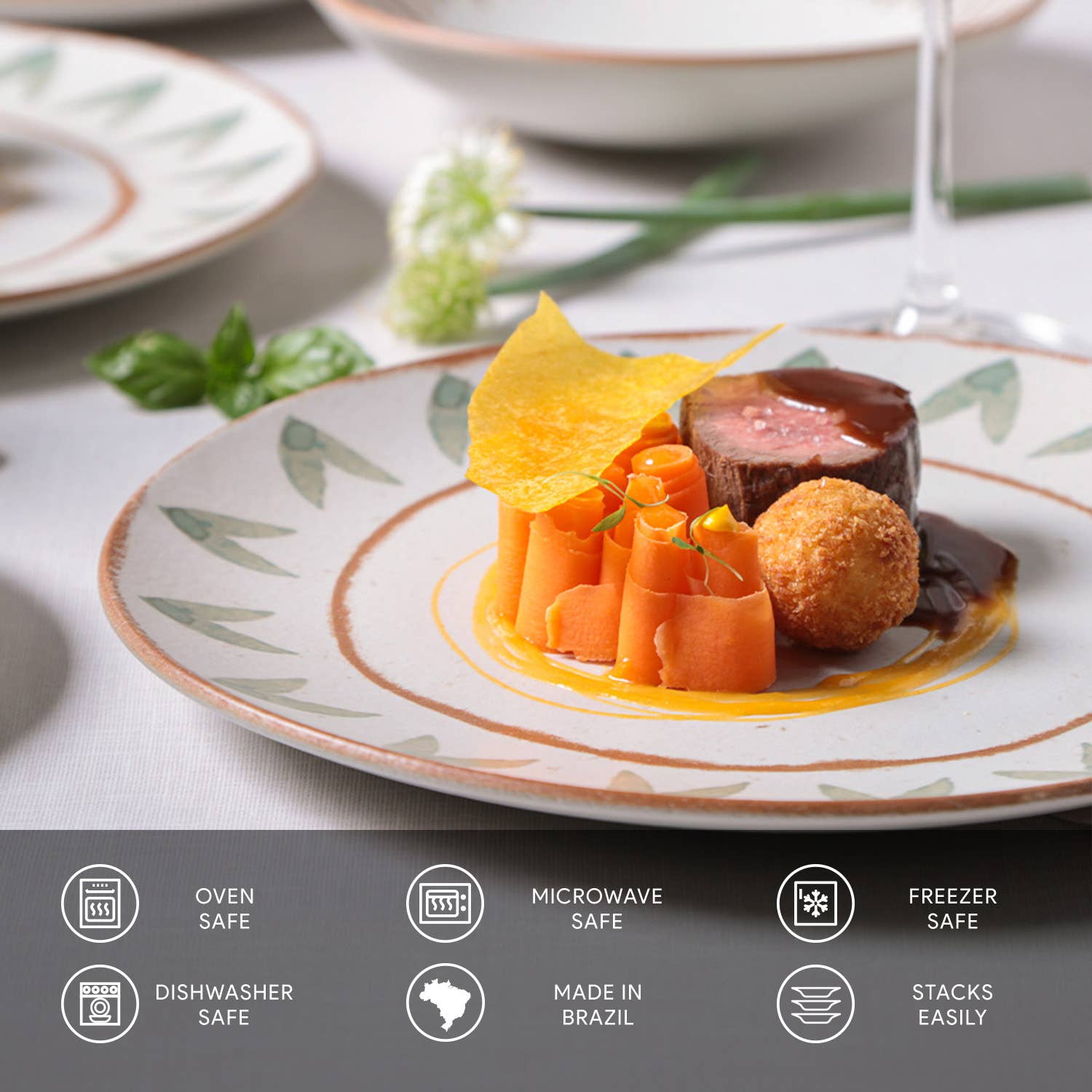 Porto Brasil - Wholesale Dinner Plate - Coup Stoneware Magari Dinner Plate, 10.2"3