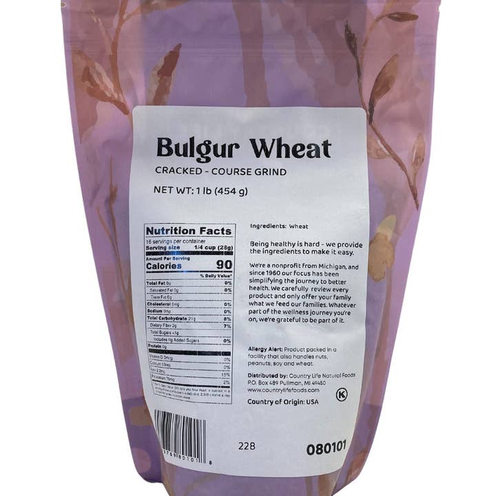 Country Life Natural Foods - Wholesale Whole Grains - Bulgur Wheat, Cracked, Coarse Grind1