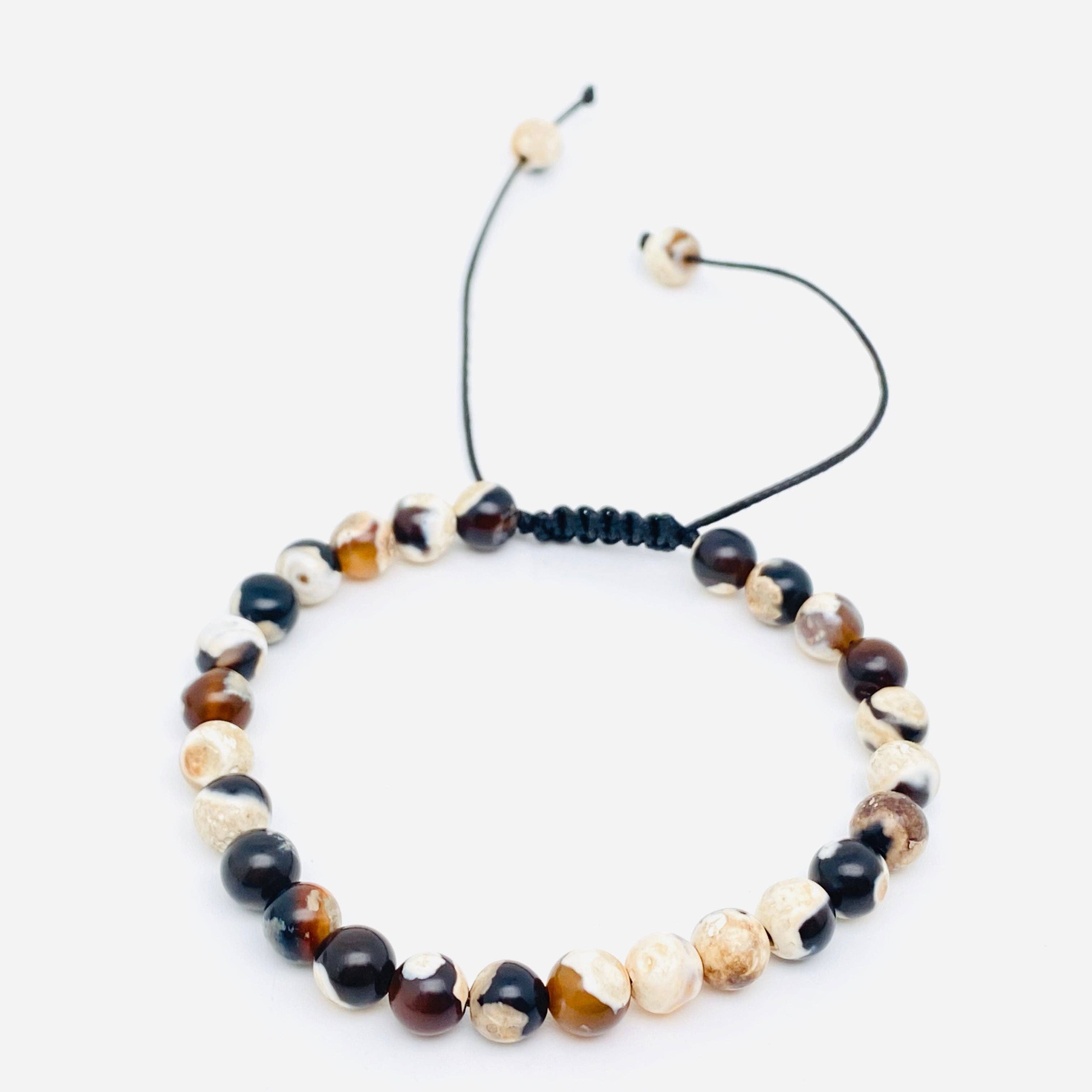 Mio Queena – wholesale Beaded bracelet – 6mm Natural Stone Hand Woven Stretch Bracelets45