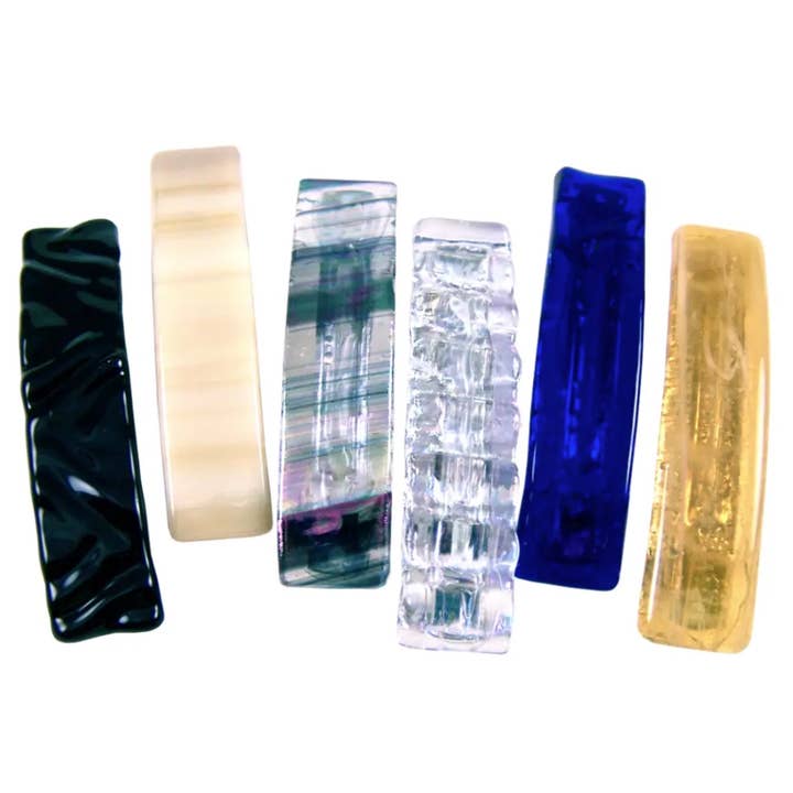 Barrettes Stained Glass Neutral Colors Medium Size for wholesale by Glass Town USA