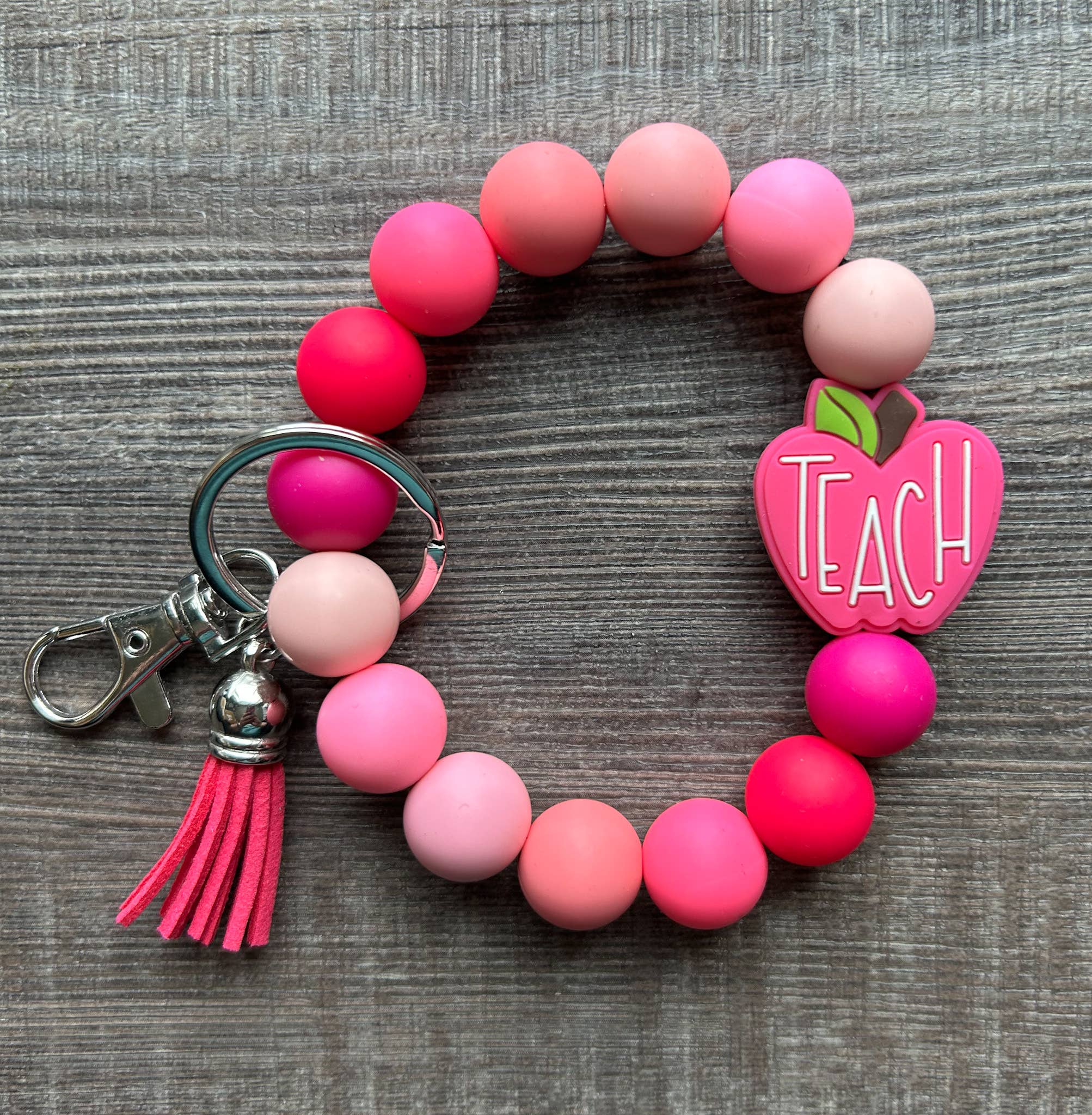 JILLIAN INK LLC - Wholesale Keychain - Women's - Apple Colorful Teacher Wristlet Keychain2