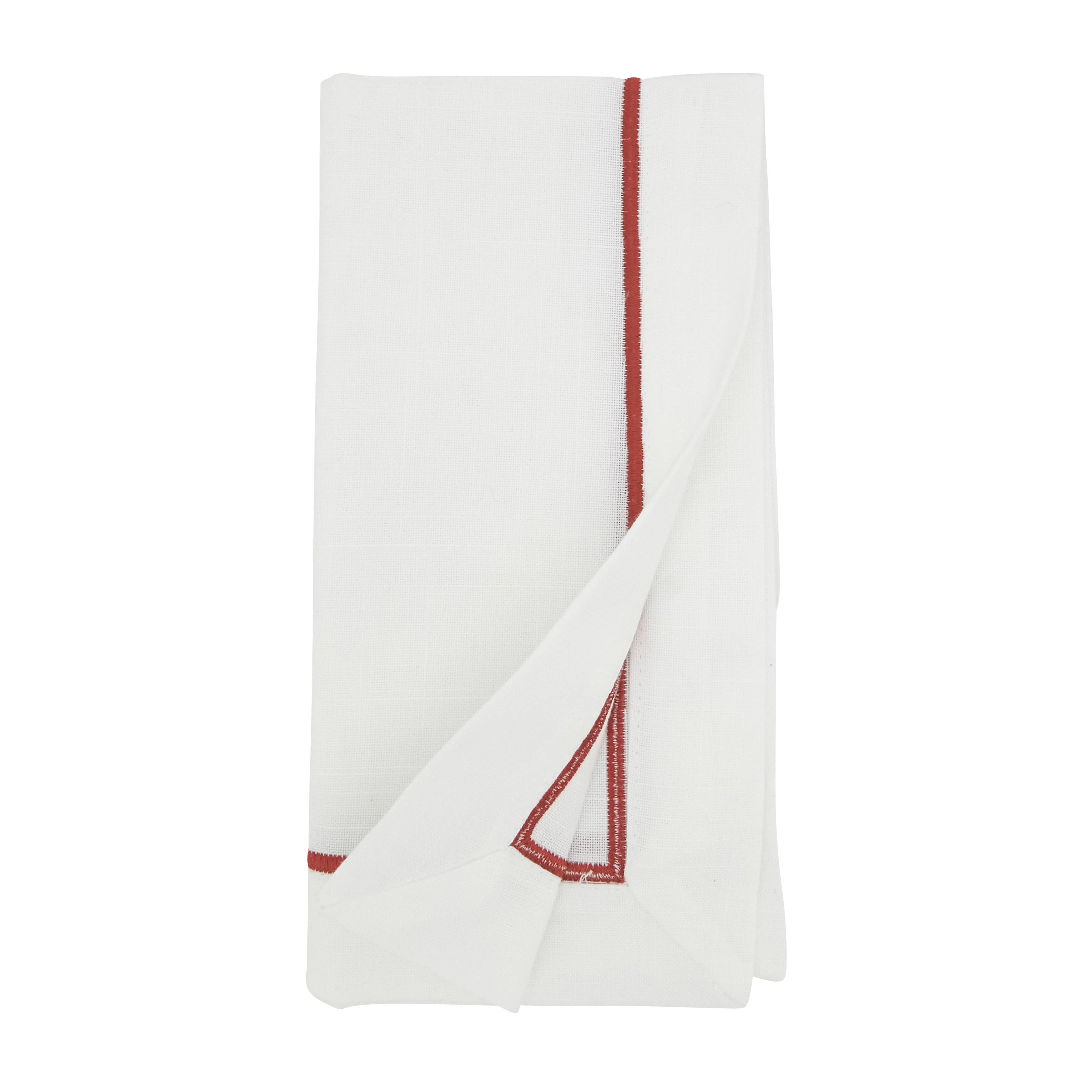 Saro Lifestyle - Wholesale Dinner & Cloth Napkin - Embroidered Line Design Napkin32