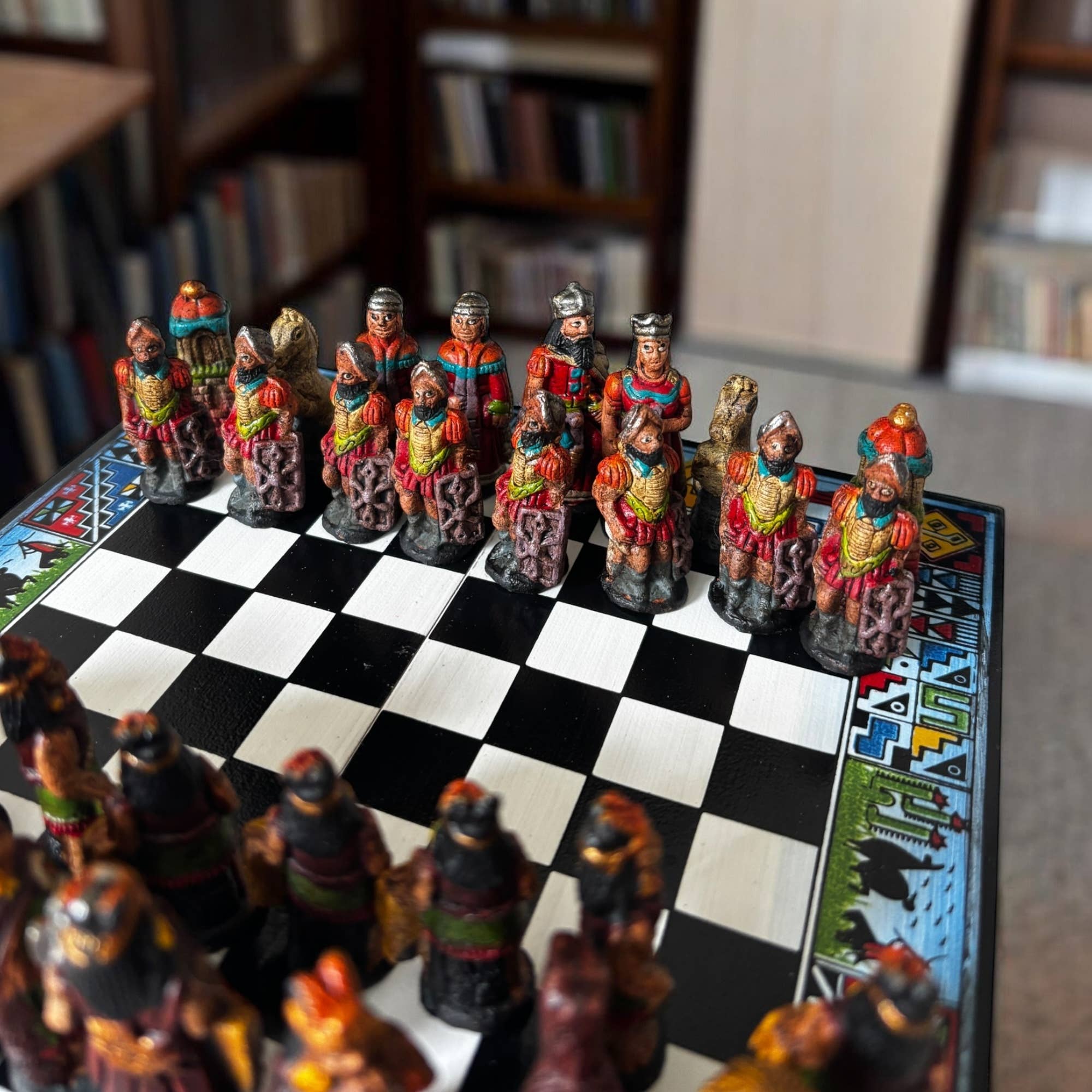 Zoe Artcrafts Corp. - Vendita all'ingrosso Giochi da tavolo - Set di scacchi per bambini fatto a mano, scacchiera pieghevole 20x20 cm10