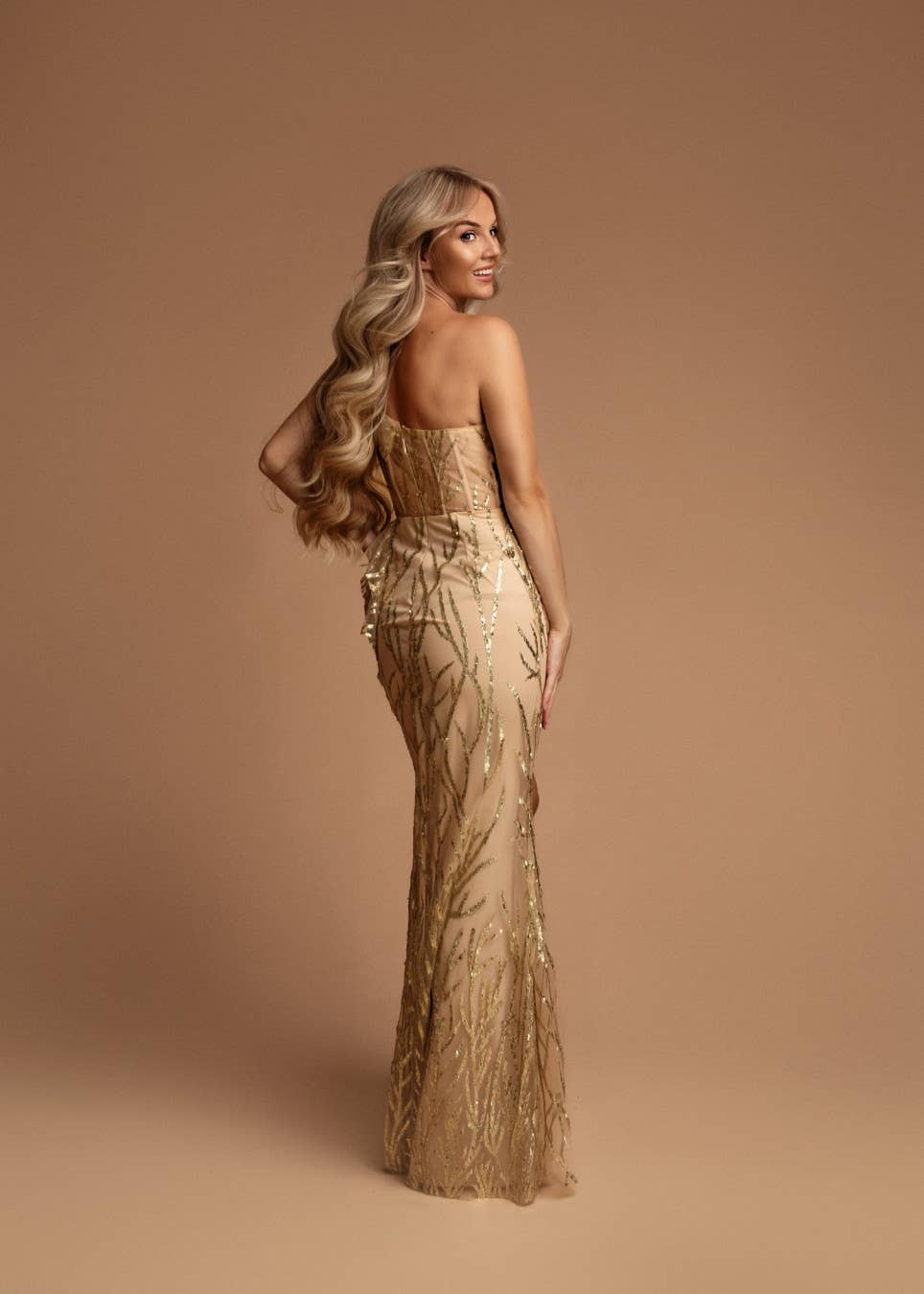 Eva & Lola - Epsilonn - Vendita all'ingrosso Abito da sera - Donna - HM2464 - Abito lungo da sera con paillettes11