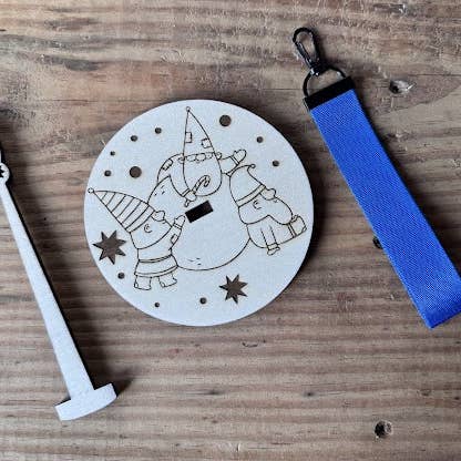 Holiday Gnome Yarn Caddy for wholesale by Red Hill Fiber