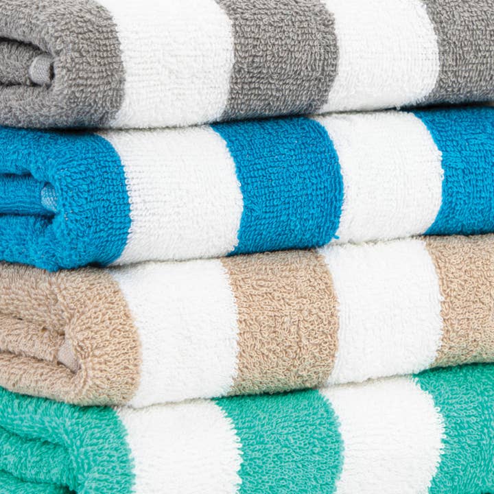 Arkwright Home - Wholesale Beach Towel - California Cabana Beach Towels Assorted Pack of 4