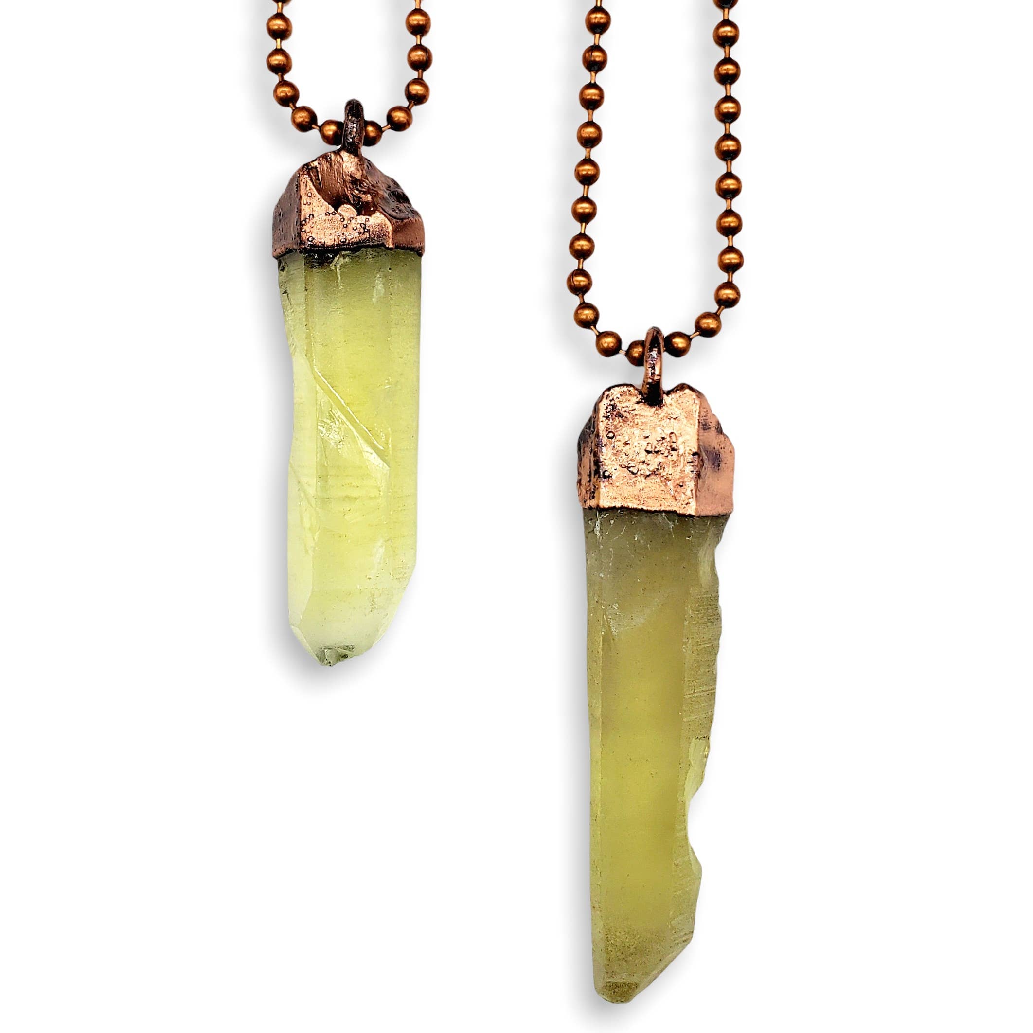 MergingMetals - Wholesale Pendant/Charm Necklace - Citrine Lemurian Quartz Necklace / Ball Chain1