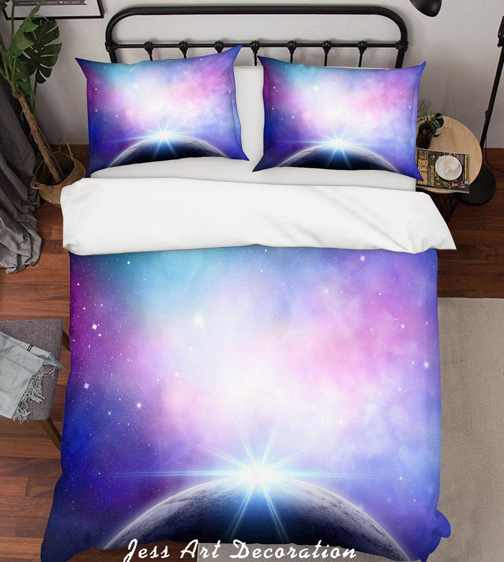 Jess Art Decoration - Wholesale Bedding set - 3D Planet Universe Space Star Quilt Cover Set Bedding Set Duvet Cover Pillowcases SF75