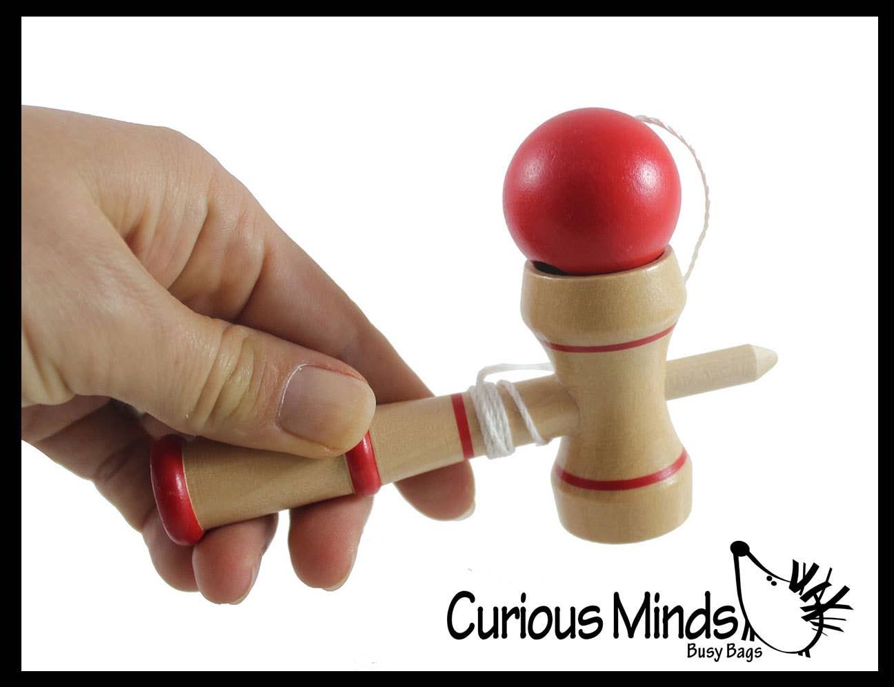Curious Minds Toys - Wholesale Wood Toy - Kids - 1 Kendama Small Wood Ball and Cup Wooden Mexican Yo Yo Toy Y2