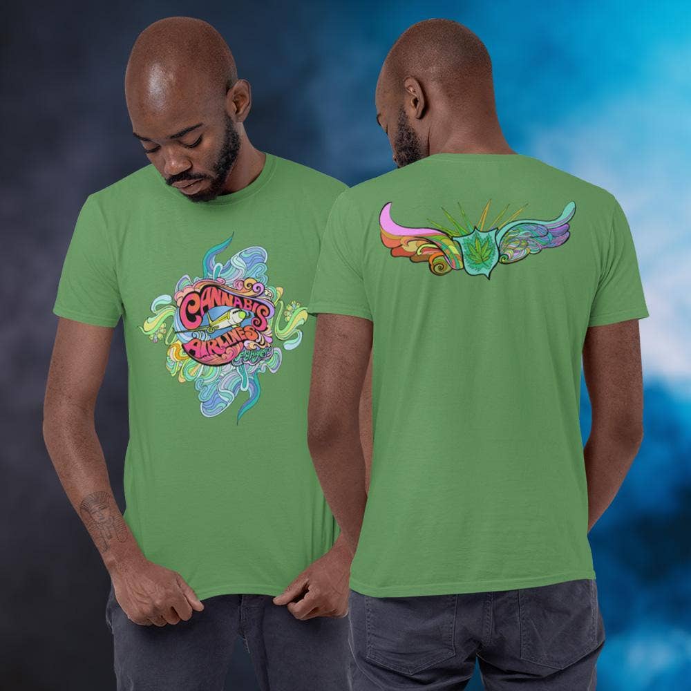 Joan Seed Studio inc. - Wholesale T-Shirt (Graphic) - Unisex - Cannabis Airlines Unisex Essential Fit Crew Neck T-Shirt8