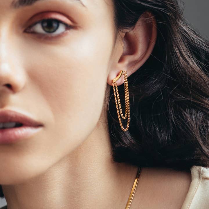 Draped Chain - Ohrringe für den Großhandel von Poured Love