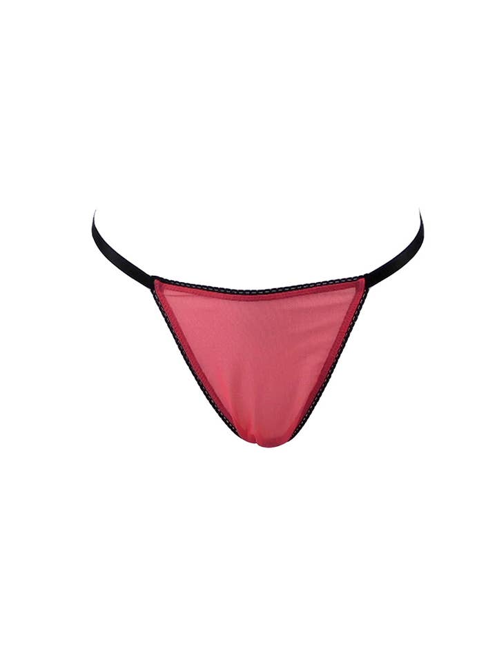 fishbelly - Wholesale Underwear - Women's - Ravena Naughty Red - thong briefs crotchless