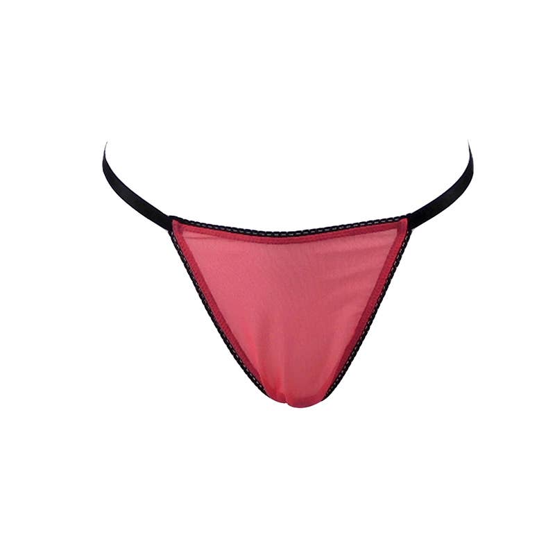 fishbelly - Wholesale Ondergoed - Dames - Ravena Naughty Red - open string slipje
