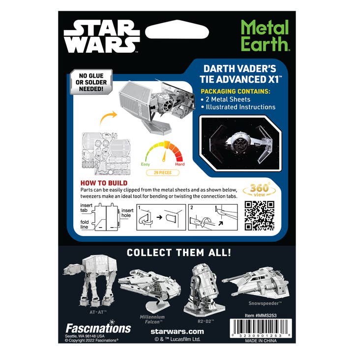 Metal Earth – wholesale DIY craft kit – Star Wars Darth Vader's TIE Fighter2