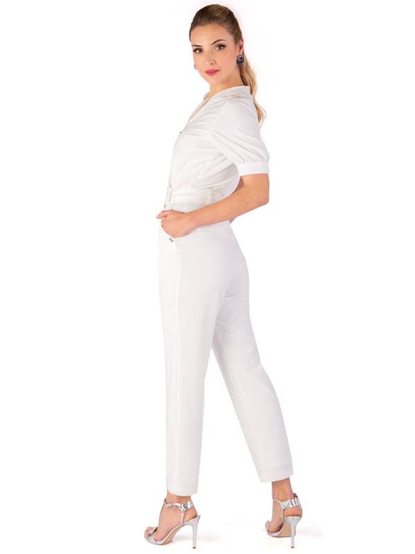 Mono de tejido elástico y cinturón con anillas para venta al por mayor de ZUMBI Fashion Store