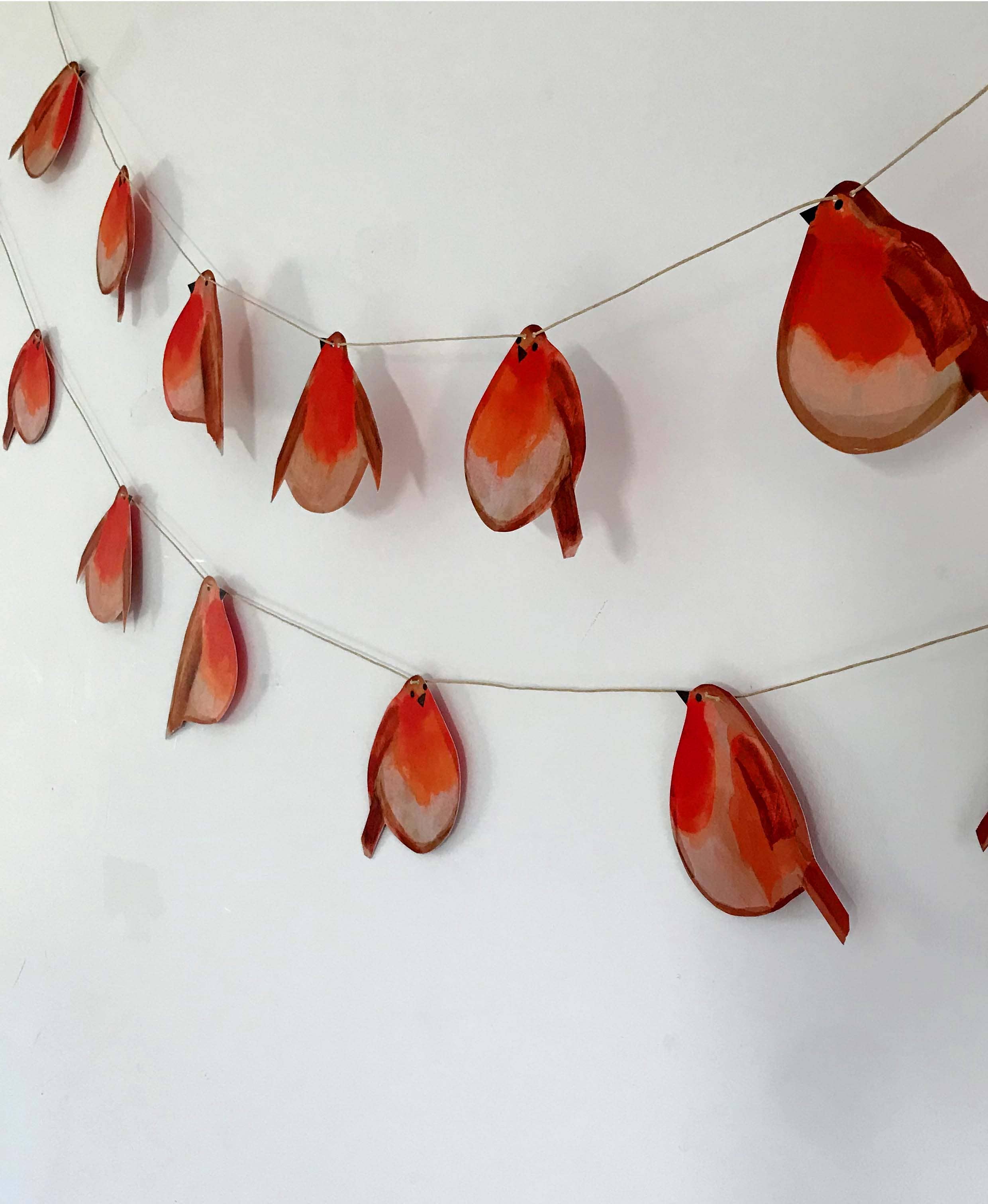 wini-tapp - Vente Fanion/guirlande - Guirlande de rouges-gorges festifs3