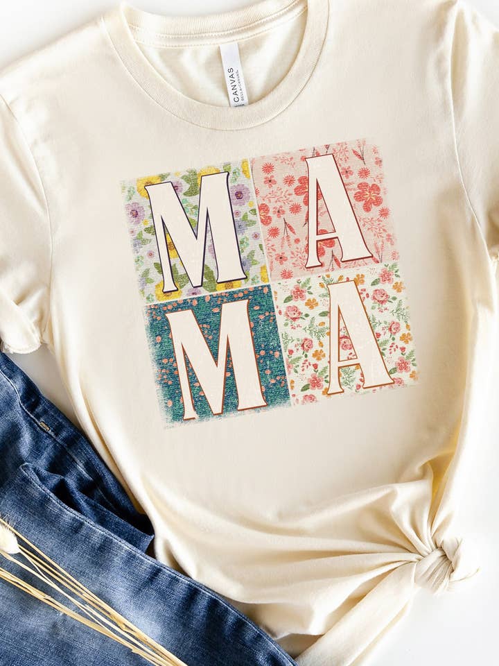 Spirit+Tribe – wholesale Mommy & me-set – MAMA + MINI t-shirts i naturlig färg
