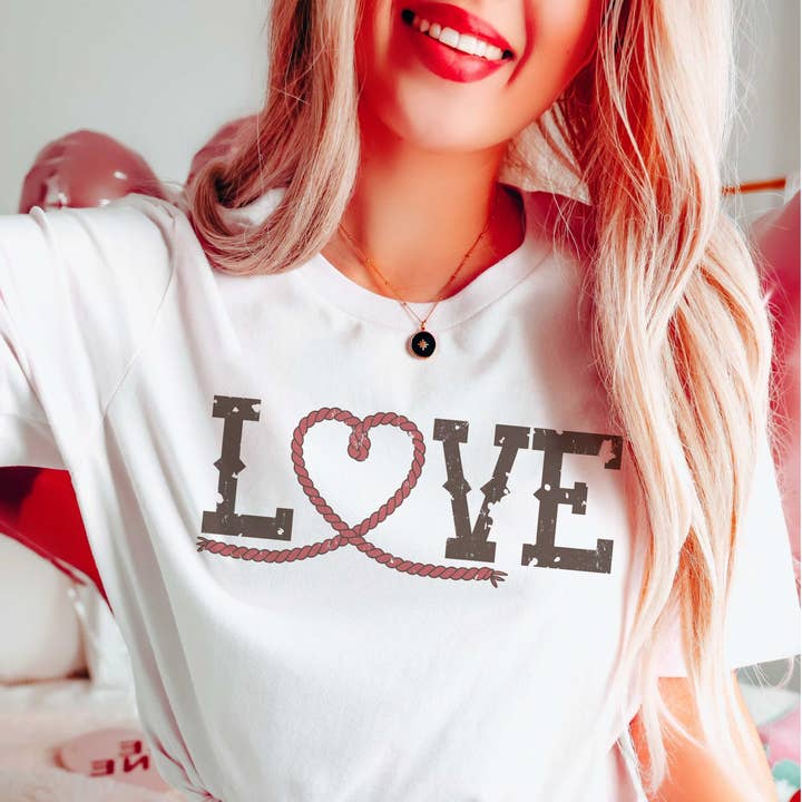 A. BLUSH CO - Wholesale T-Shirt (Graphic) - Women's - LOVE LASSO Graphic Tee0