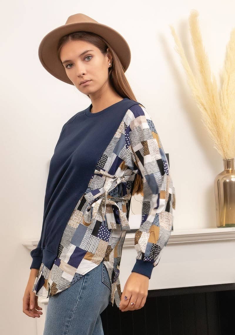 MOOYA - Wholesale Sweatshirt - Women's - Cotton sweatshirt with print - S202