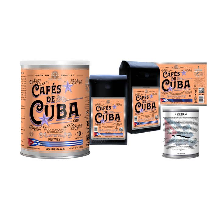 CafésDeCuba.com® - Wholesale Ground Coffee - PICO TURQUINO - Arabica / Robusta Coffee - Intensity 10.