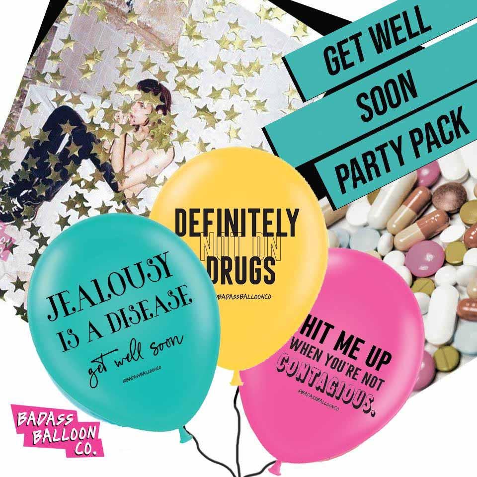 Badass Balloon Co. - Venta al por mayor Globo - Surtido Get Well Soon Globo Fiesta1