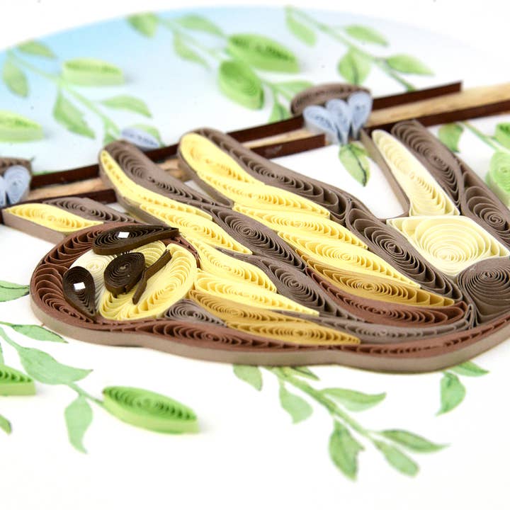 Quilling Card - Wholesale Everyday Greeting Card - Sloth Everyday Quilled Greeting Card2