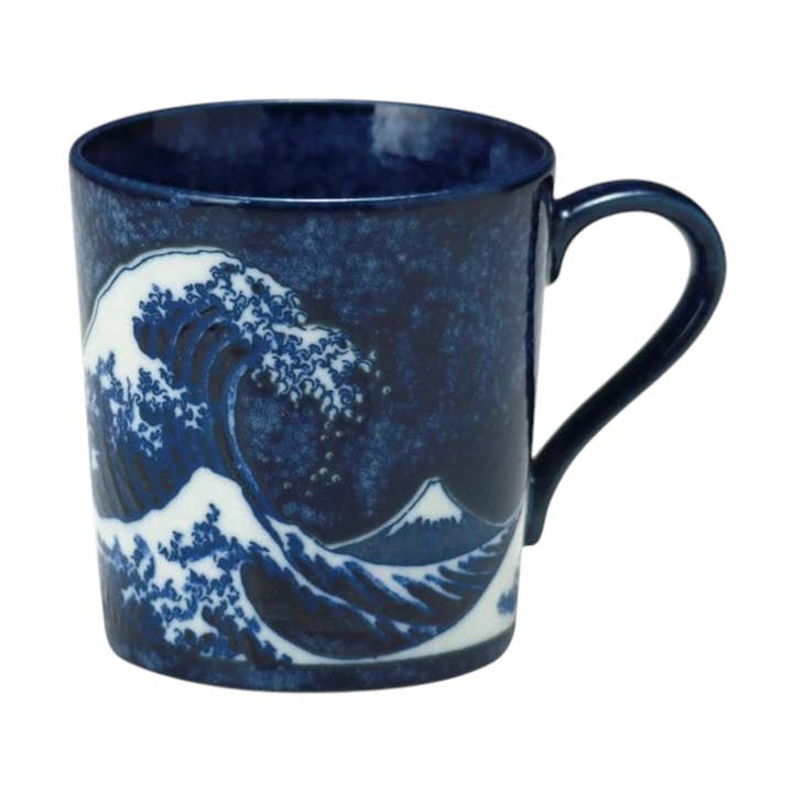 Tazza in porcellana Great Wave 10oz 3,5"H JP (6/48) per la vendita all'ingrosso da parte di Urban Tokyo