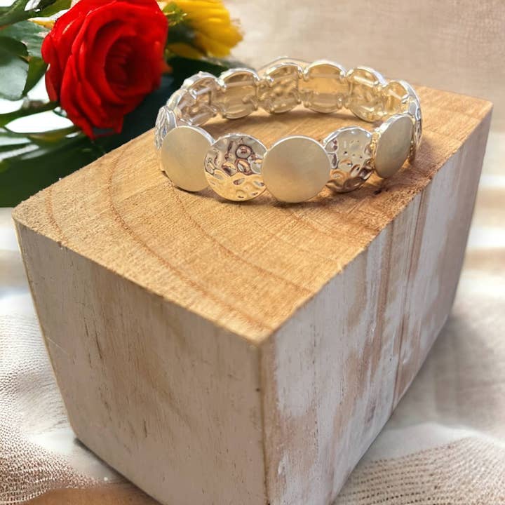 Smarte Cirkler Sølv Strækarmbånd BR225S for engroshandel hos Jess & Lou