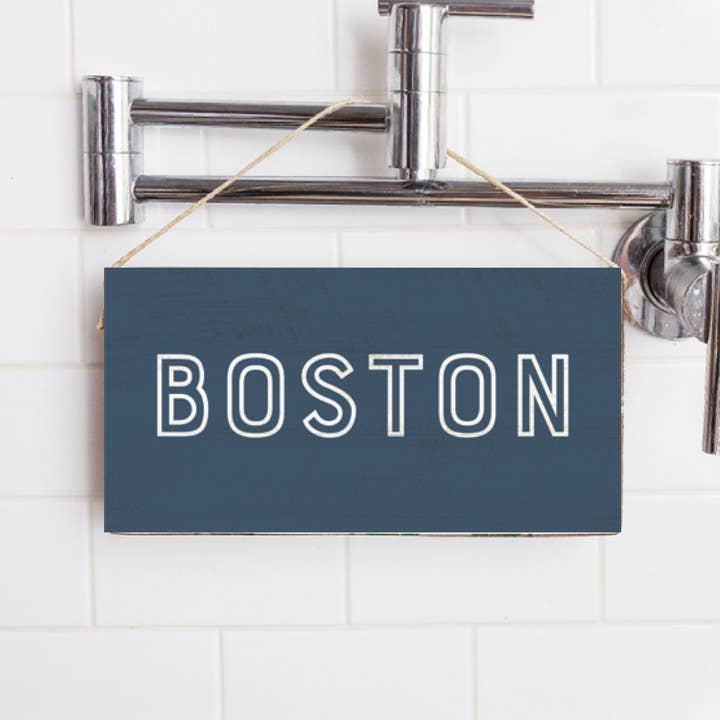 Personlig blå Your Word Twine hängande skylt för wholesale av Rustic Marlin