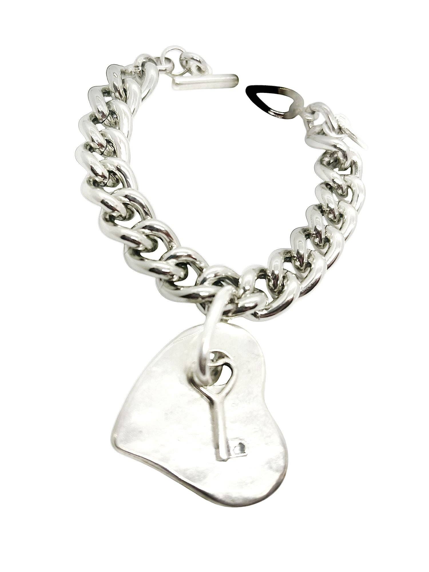 Gloria Mago - Venta al por mayor Pulseras de abalorios/colgantes - Pulsera cadena Llave y Corazón charm2