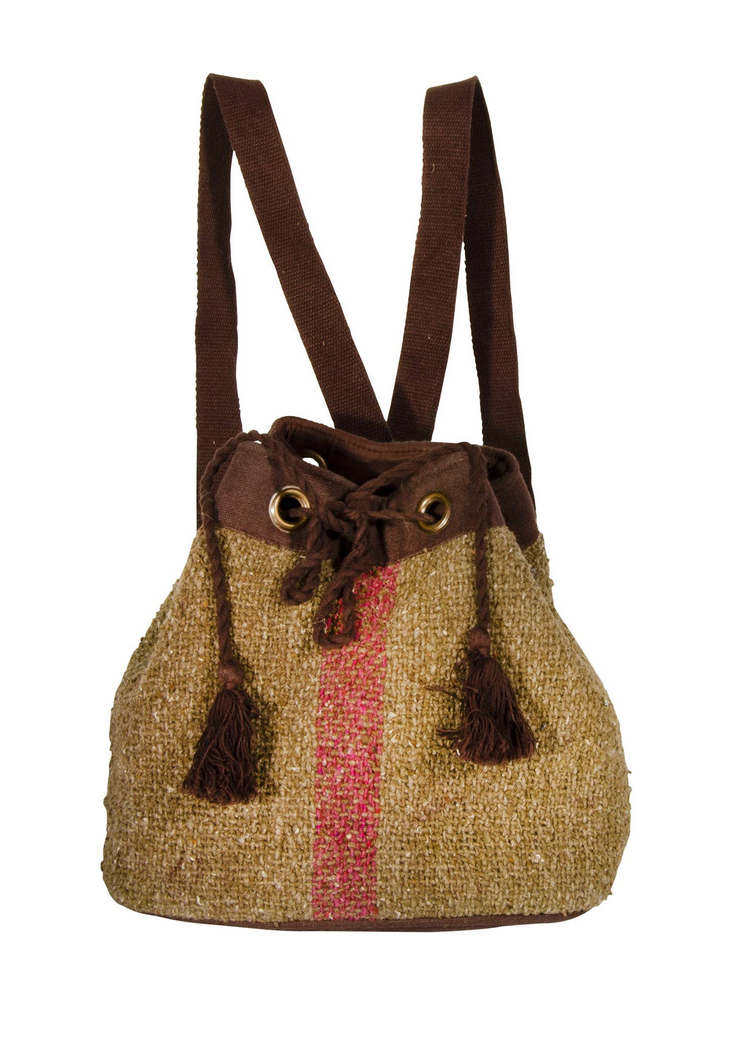 Namaste - Wholesale Shoulder Bag - Unisex - Recycled Cotton Khadi Bag/Backpack - Mustard2