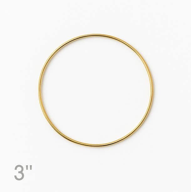 Factory Direct Craft - Wholesale Craft Supplies - Gold Metal Round Craft Ring - Select Size0