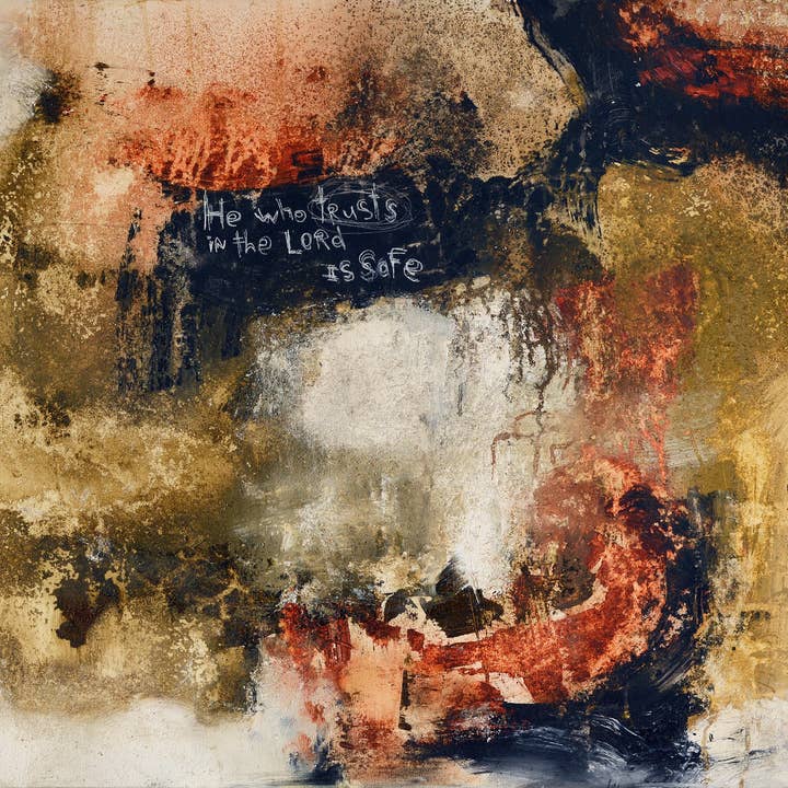 SCHRIFTKUNST Canvasprint van Spreuken 29:25 voor wholesale door Michel Keck LLC