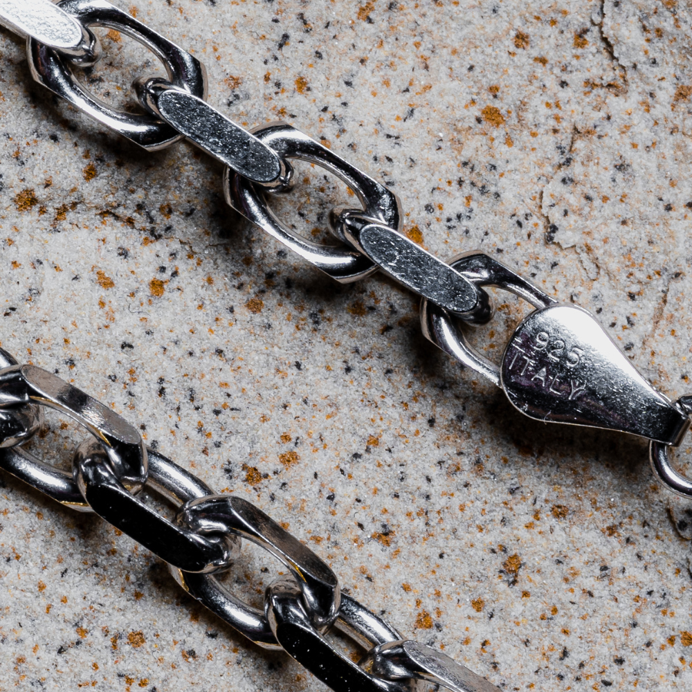 Twistedpendant - Wholesale Link & Chain Bracelet - 925 Silver Rolo Bracelet (4MM)5