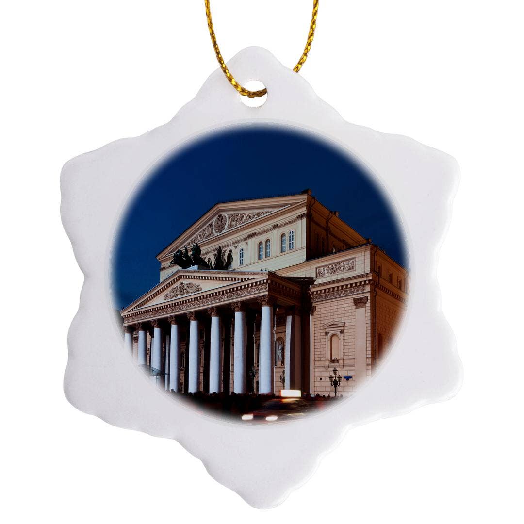 3dRose - Wholesale Ornament - 3dRose, Moscow city - Bolshoi - Grand - Theater in the evening, Ornament0