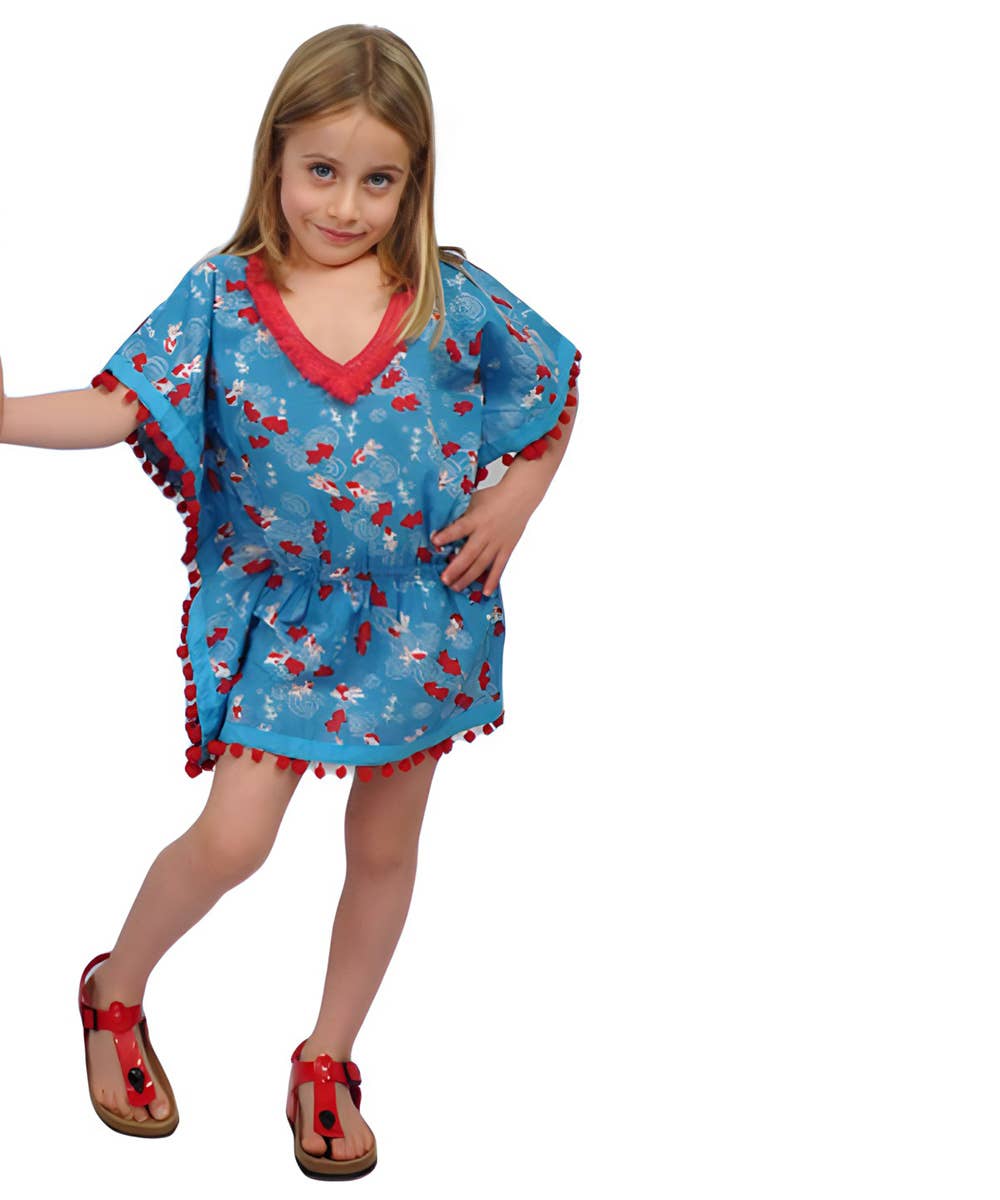 Kalimera Clothing Athens - Venta al por mayor Vestido - Niños - Caftán de peces koi hecho a mano para niñas1