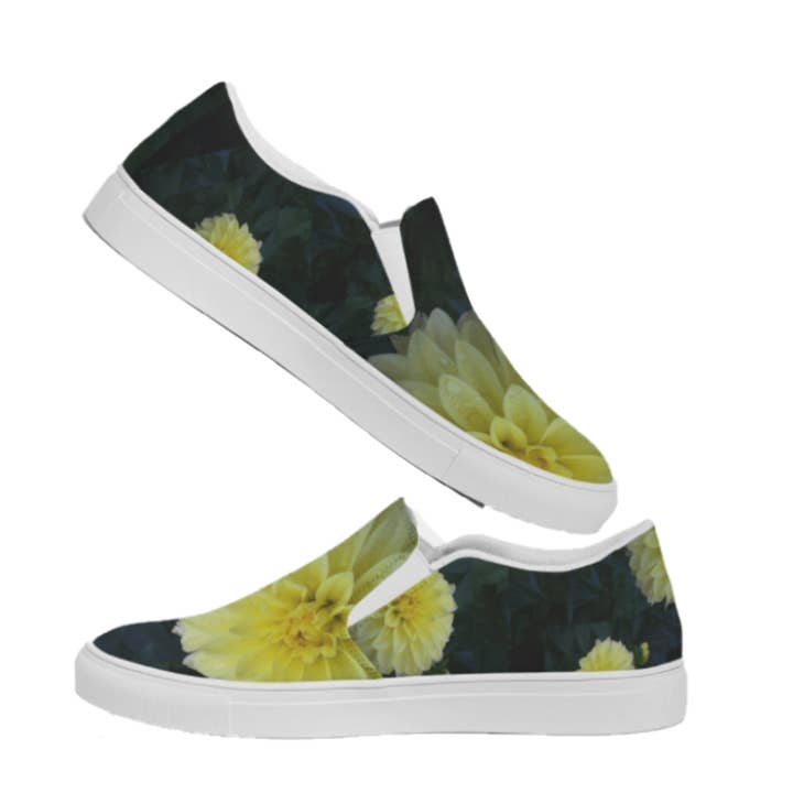 Tênis slip-on para meninas. Lemon Dahlias Keds. Calce seus sapatos Shuffle. Yo malvado por atacado de WickedYo