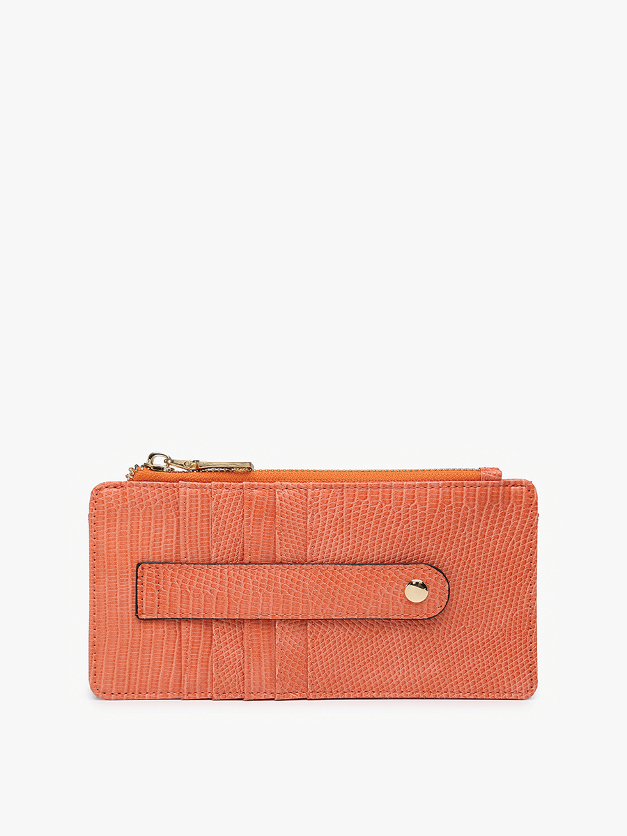 Jen & Co. - Vente Porte-cartes – femme - WL1889LZ Portefeuille mince porte-cartes Saige Lizard0